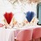 30pcs Red, White & Blue Faux Pampas Grass 21.6in Patriotic Table Decorations